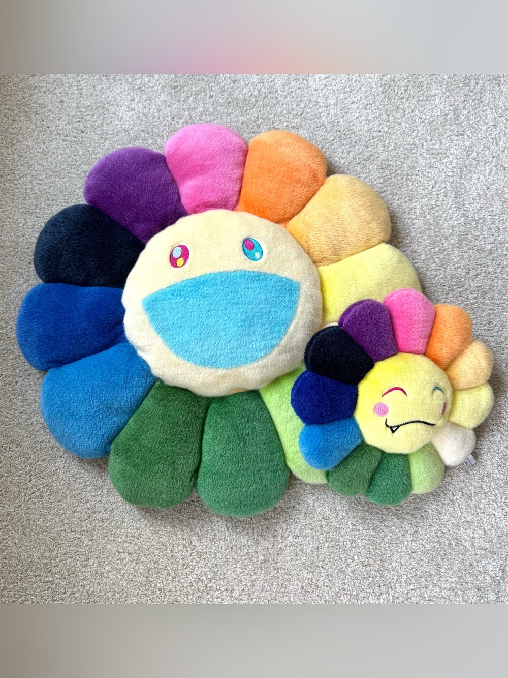 RARE Takeshi Murakami authentic Kaikai Kiki flower plush pillows - reversible